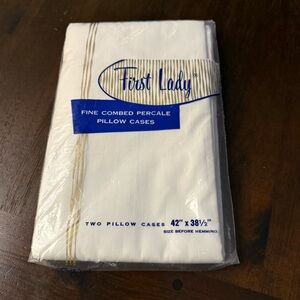 Vintage First Lady White Pillow Cases